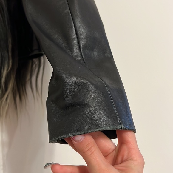 What Goes Around Comes Around Goat Fur Leather Jacket - Picture 6 of 10